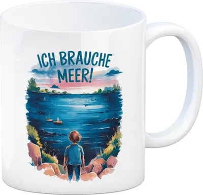 Produktbild von Ich brauche Meer! Kaffeebecher