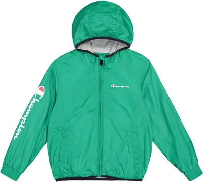 Productafbeelding van Champion jongensjas, Legacy Boy, winddichte buitenjas, babyjas, groen (GS130)