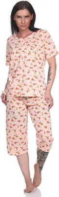 Immagine prodotto di Pigiama donna 2 pezzi 3/4 estate; albicocca/L/40