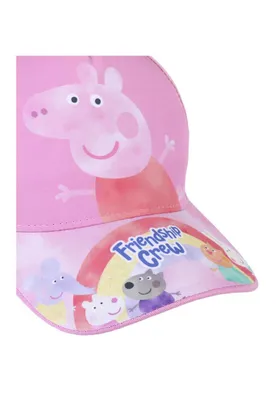 Obrázok produktu pre Detská čiapka dievčatá Peppa Wutz a jej priatelia čiapka so zapínaním na suchý zips slnečný klobúk
