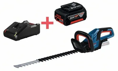 Produktbild von Bosch Heckenschere Bosch GHE 18V-60 inkl. 5 AH Bosch-Akku und Ladegerät 06008C9000A