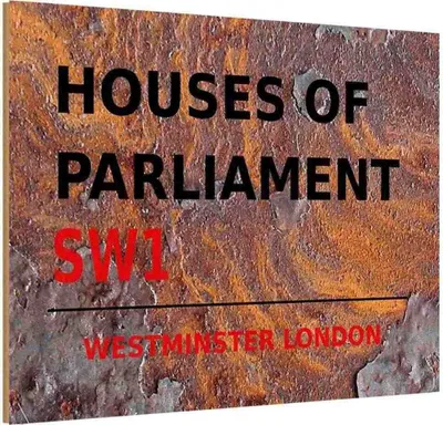 Produktbild von vianmo Holzschild 20x30 cm Houses of Parliament SW1 Essen Trinken