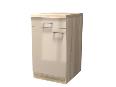 Produktbild von Küchenunterschrank - 50 cm breit - Kaschmir Glanz Sonoma Eiche – Neapel