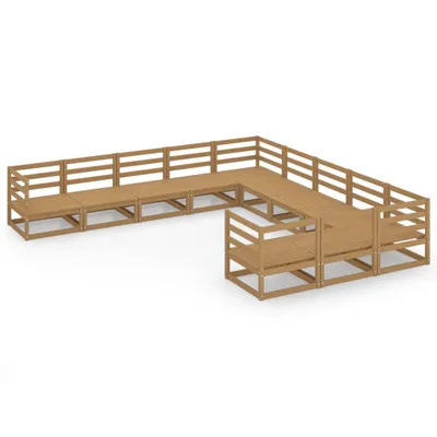 Produktbild von vidaXL 11-tlg. Garten-Lounge-Set Massivholz Kiefer