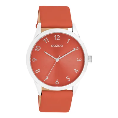 Image de Montre Oozoo orange cuir Timepieces Femmes Montre à quartz analogique UOC11326