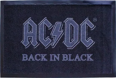 Produktbild von Original AC/DC Türmatte 60x40cm Back in Black Heavymetall schmutzmatte Fanartike