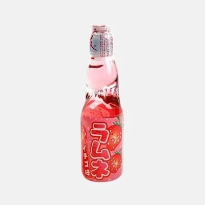 Immagine prodotto di Hatakosen | Ramune Fragola - 200 ml - Gassata - Limonata giapponese - Gusto fragola