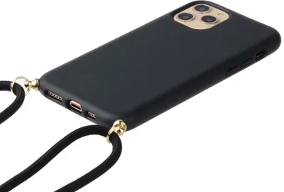 Produktbild von Apple iPhone 11 Handy Hülle Band Handykette Kordel Schnur Umhängetasche Schwarz