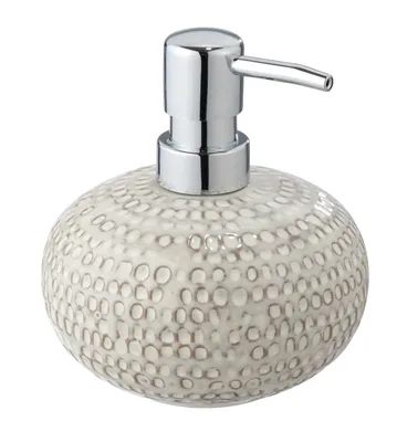 Produktbild von WENKO Keramik Seifenspender Pergole Creme 470 ml in Beige 11,5 x 13 cm
