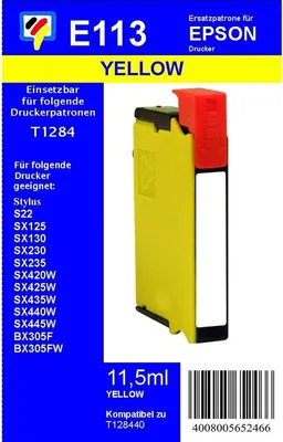 Produktbild von T1284 - yellow - Dr. Inkjet Ersatzdruckerpatrone mit 11,5 ml Inhalt