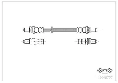 Produktbild von CORTECO 19018737 Bremsschlauch Hinten für FORD FIESTA III (GFJ) FIESTA Kasten (F3L, F5L)