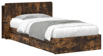 Produktbild von vidaXL Bettgestell mit Stauraum Geräucherte Eiche 90 x 200 cm