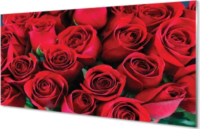 Produktbild von Glasbilder 100x50 Wandkunst Rosen