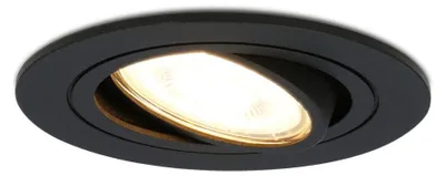 Image de HOFTRONIC - Spot LED encastrable 4W 345lm 2700K Inclinable Dimmable Noir IP20