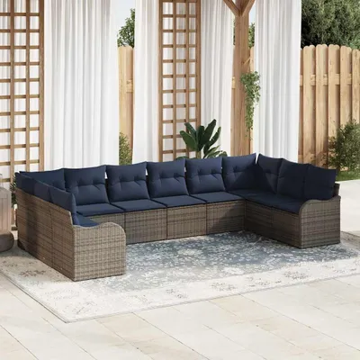 Immagine prodotto di Maison Exclusive - Set di divani, 10 pezzi, grigio, in poliestere