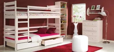 Immagine prodotto di Letto a castello, letti a soppalco, letti a castello, legno massello, camere per bambini e ragazzi