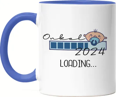 Produktbild von Onkel Loading 2024 Tasse Blau für werdende Onkel zur Geburt Nichte Neffe Babynews Ich werde Onkel Geschenk Tasse