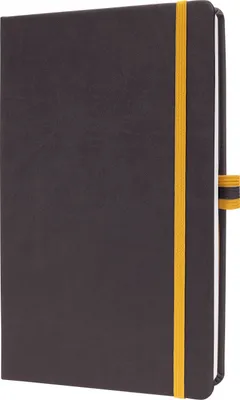 Produktbild von SIGEL LS106 Notizbuch linescape - kariert - ca. A5 - dunkelgrau, gelb - Hardcover - 176 S. -