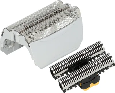 Produktbild von vhbw 1x Klingenblock, 1x Doppelscherfolie mit Rahmen kompatibel mit Braun 8595, 8585, 8590, 8583, 8588, 8783, 8785, 8795 Rasierer - Kombipack Silber