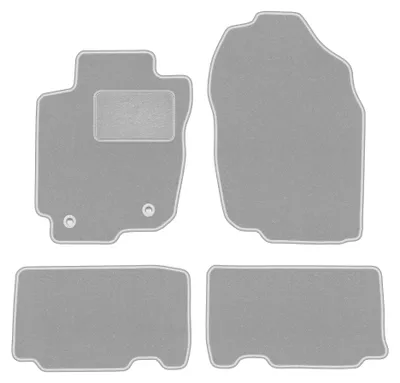 Produktbild von Velours-Fußmatten für Toyota RAV4 IV 2013-2019 (Hybrid) – 4-tlg, Grau, passgenau – Wielganizator OSLO