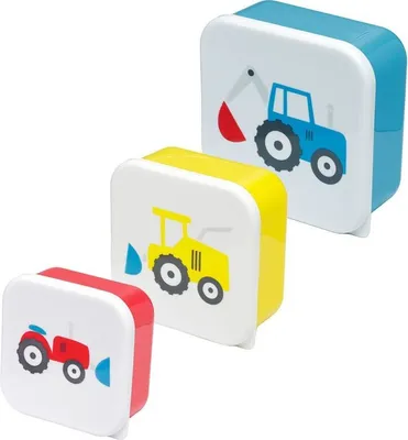 Immagine prodotto di Scatole per il pranzo Little Tractors set di 3 M/L/XL