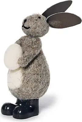 Produktbild von Deko Figur Aufsteller Hase mit Ei 14 cm Ostern Deko Osterhase Dekoration Filz
