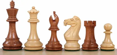 Produktbild von Stallion Akazie/Buchsbaum Schachfiguren 3,5 Zoll