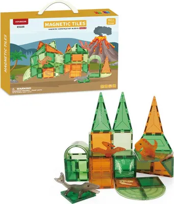 Obrázok produktu pre Magnetická stavebnica Dinosaur sada 42ks - Magnetic Tiles