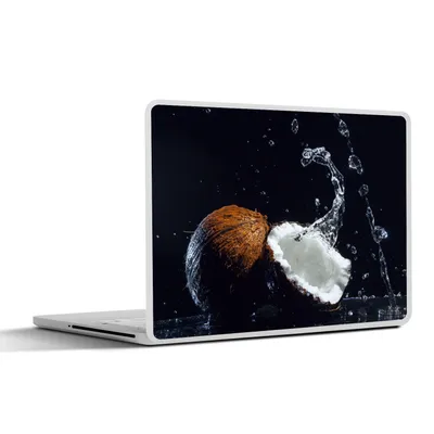 Produktbild von MuchoWow® Laptop Aufkleber Sticker Cover Kokosnuss - Stilleben - Wasser - Schwarz - Frucht 30x22 cm - Laptop-Sticker