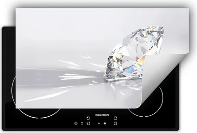 Produktbild von DarHaus Herdabdeckplatte 90x52 cm Anti Rutsch Matte Aufrollbar, grau - Diamant