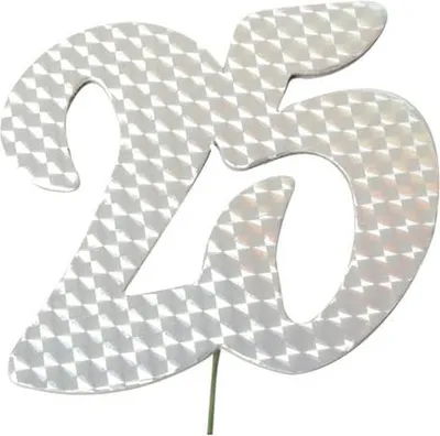 Produktbild von PaperStyle 2513825 Jubiläumszahl 25 silber