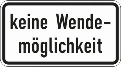 Produktbild von Dreifke® Schild I Verkehrszeichen Keine Wendemöglichkeit, Nr.1008-34, Alu RA0...