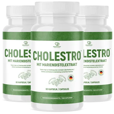 Produktbild von Cholestro Kapseln | Für deine körperliche Balance | Für Männer und Frauen | 60 Kapseln | 3x