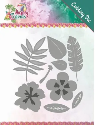 Produktbild von Stanzschablone - Yvonne Creations - Happy Tropics - Tropische Blumen