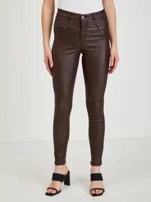 Produktbild von Orsay Dunkelbraune Damen Lederhose DP-3547060__M
