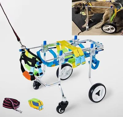 Produktbild von Famanu Haustier-Rollstuhl - Verstellbare Aluminium-Hundehilfe - XS Größe