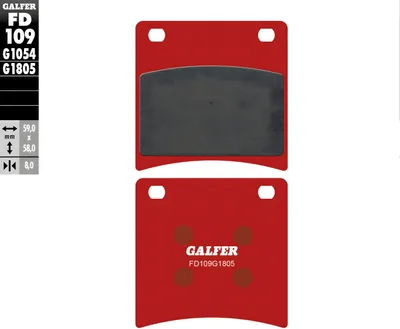 Produktbild von Bremsbeläge Galfer FD109G1805 Semi-Metall OFFROAD / TRIAL vorne