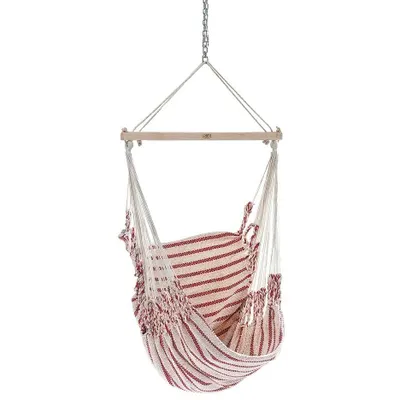 Produktbild von Chico Hängesessel Baumwolle beige-rot Hängestuhl