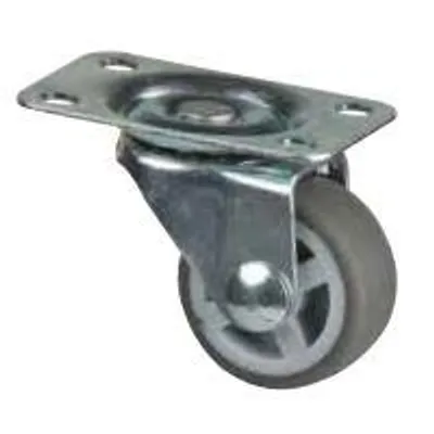 Produktbild von 30-mm-Lenkrolle für Möbel mit flexibler grauer Lauffläche