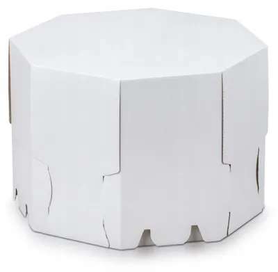 Produktbild von Rubicello stabiler Tortenkarton weiß, 27cm, höhenverstellbar