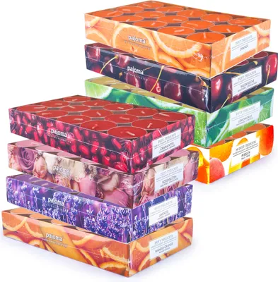 Produktbild von pajoma® Duft Teelichter fruchtige Frühjahr Sommer Düfte, 8x 30 Teelichte