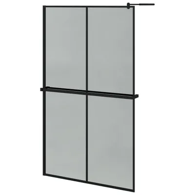 Obrázok produktu pre vidaXL Sprchová stena s policou pre sprchovací kút čierna 118x190 cm ESG