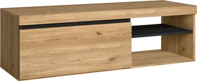 Produktbild von TV-Schrank "Naturale", Eiche/schwarz, mittelmäßig, nordic, 120x40x41cm