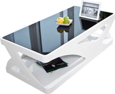 Obrázek produktu pro Konferenční stolek 120x60x38 cm bílá / černá