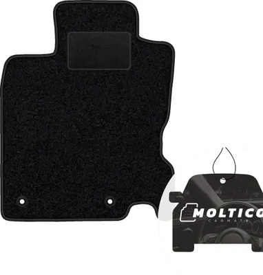 Produktbild von moto-MOLTICO Fahrer Fußmatte Auto Velours Fahrerseite Autoteppiche Schwarz Fahrermatte 1-teilig passend für Renault Kadjar 2015-2022