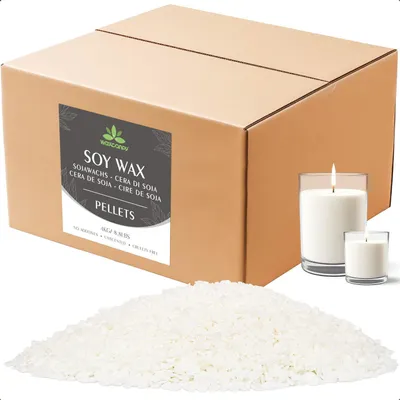 Produktbild von Sojawachs für Kerzen 4kg, Öko Kerzenwachs zum Gießen, 100% Natürlich