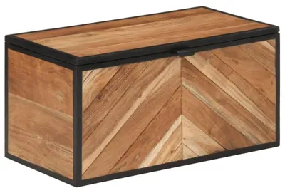 Productafbeelding van Massief Houten Opbergkist met Deksel