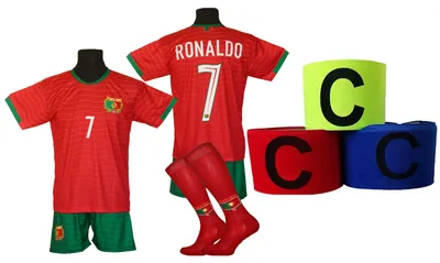 Produktbild von RONALDO PORTUGAL Kinder-Fußballset Größe 140 + Stirnband
