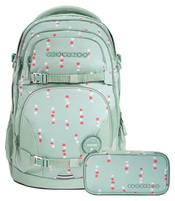 Produktbild von coocazoo Schulrucksack-Set PORTER Dancing Dots, inkl. Mäppchen, 2 teilig