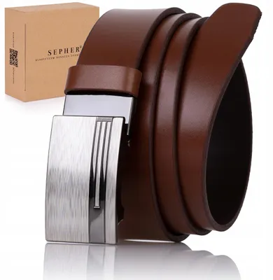 Produktbild von SEPHER® Ledergürtel Herren Automatikschließe Braun